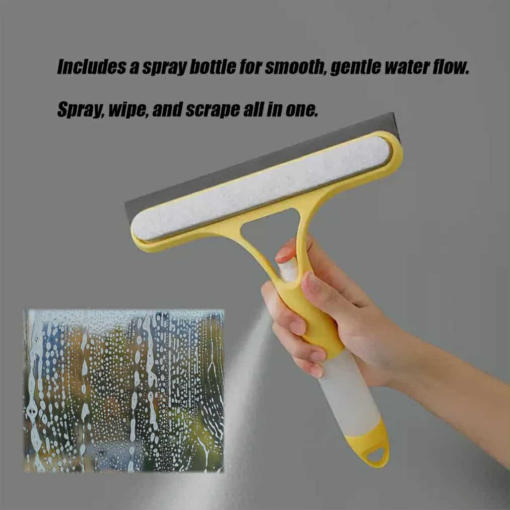 Refillable Double Sided Water Spray Glass And Mirror Scraper - LuVoria