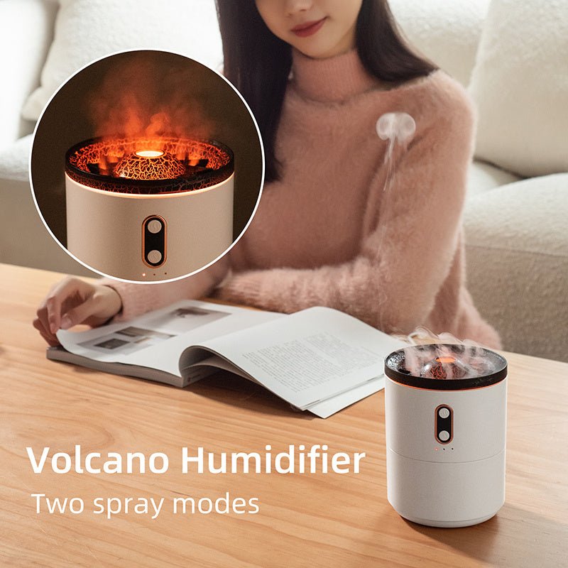 Volcanic Flame Aroma Essential Oil Diffuser | USB Portable Air Humidifier Night Light Lamp Fragrance Humidifier - LuVoria
