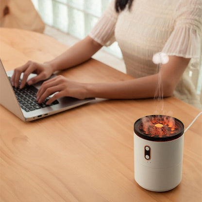 Volcanic Flame Aroma Essential Oil Diffuser | USB Portable Air Humidifier Night Light Lamp Fragrance Humidifier - LuVoria